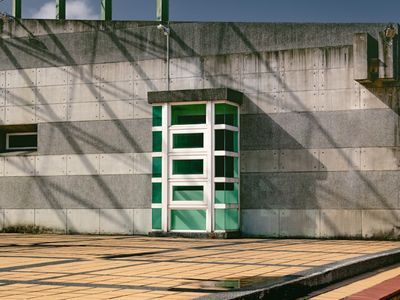Clean and minimalist workout space with natural light and plants